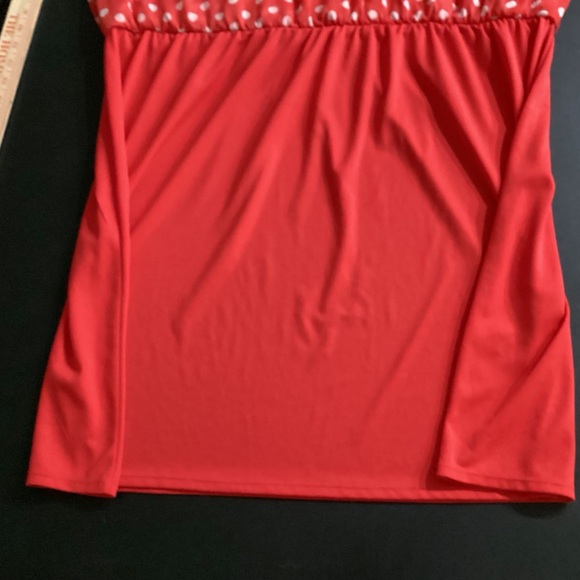 Emma Michele Womens White Polka Dot Red Dress Round Neck Sleeveless Sz 24W Midi - Picture 8 of 12